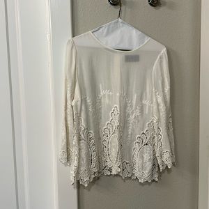 Off white lace blouse